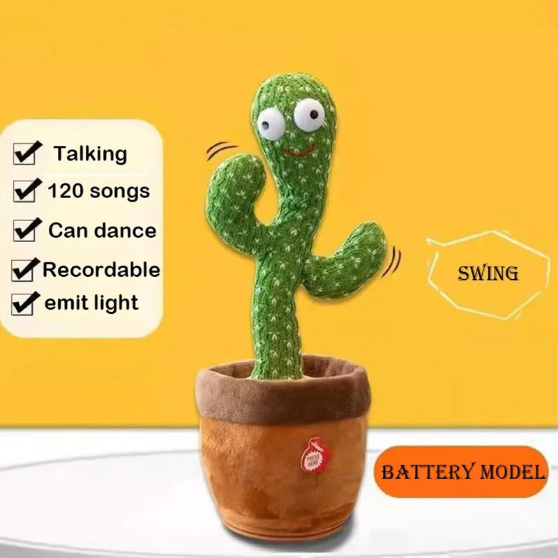 Cactus Dansant Musical - Jouet Interactif Qui Chante et Enregistre