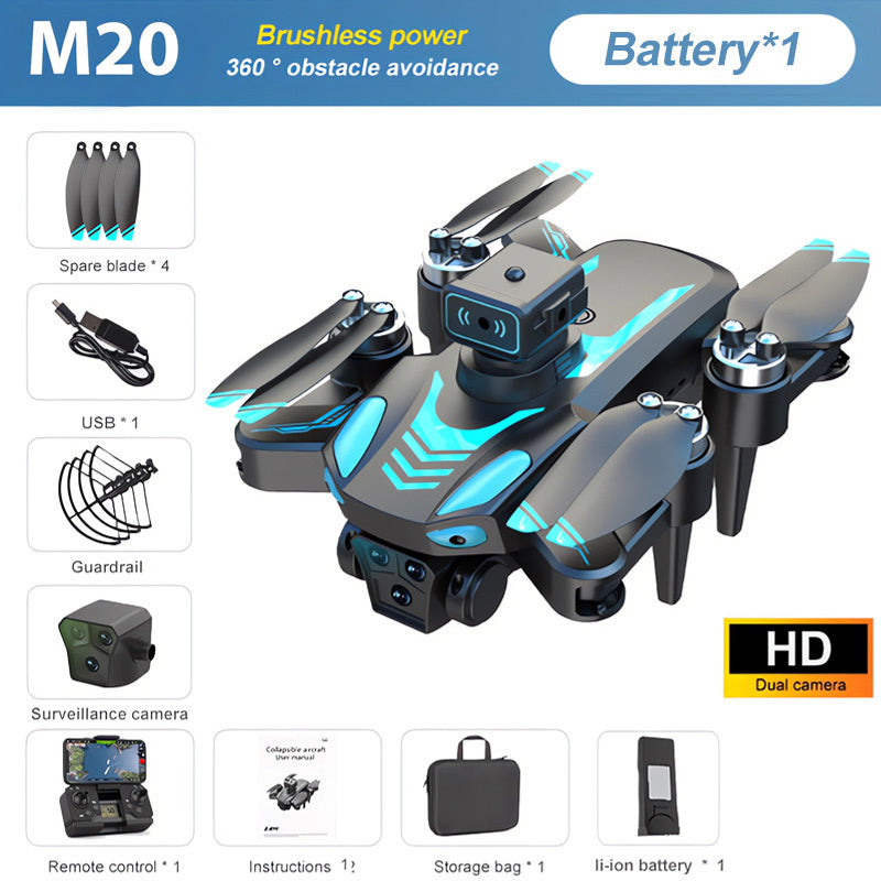 Mini Drone M20 Double Caméra - Télécommande LCD pour Enfant